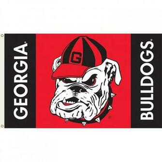 Georgia Bulldogs Logo D Team Flag 3ft X 5ft