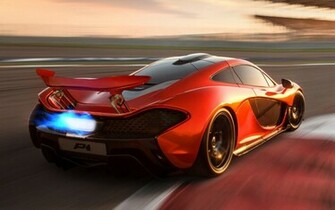 Red Mclaren P1 At Race Wallpaper