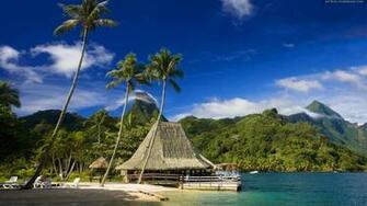 Tropical Resort Wallpaper