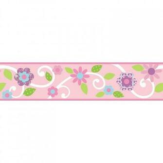 Room Mates Studio Designs Scroll Floral Wall Border In Magenta