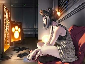 Gamer Girl Anime Wallpaper Room Gamers Girls Rezi