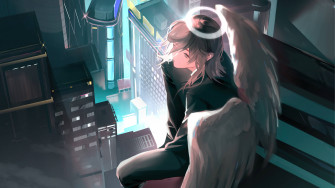 Chainsaw Man Angel Devil City Building 4k Wallpaper iPhone HD