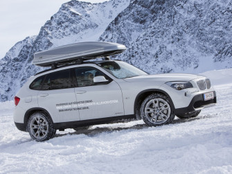 Bmw On Snow HD Wallpaper