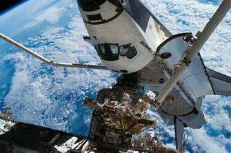 Wallpaper Space Blue Planet Earth Iss Shuttle Endeavour HD