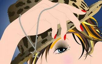 Girl Glamour Hat Piercing Chain Stock Photos Image HD