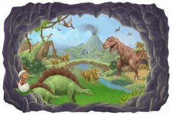 Dinosaur Mural For Kids Room Walls Jurassic Theme Idea