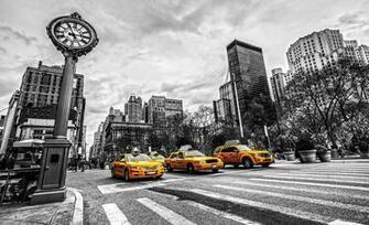 New York City Cabs Wall Paper Mural Buy At Abposters