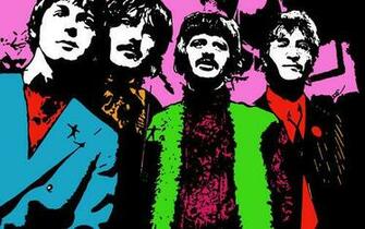 Widescreen The Beatles Psychodelic Wallpaper