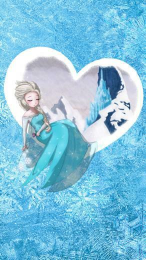 Frozen Elsa Heart iPhone Wallpaper