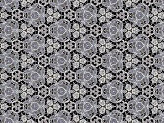 Of Lace White Threads Over Black Fabric Background