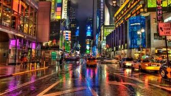 Broadway At Night HD Wallpaper Background Image
