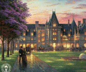 Mansion Thomas Kinkade Wallpaper Art HD