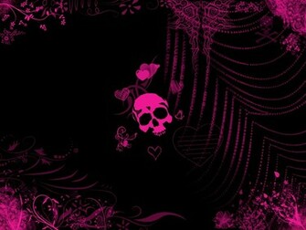 Girly Skull Wallpaper Related For Pink Emo