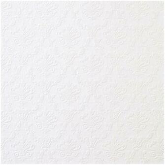 Wall Pops Brewster Small Damask Paintable Wallpaper X White