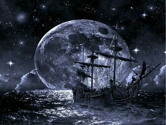 Ghost Ship Abstract Fantasy HD Desktop Wallpaper