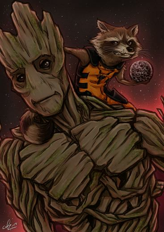 Guardians Of The Galaxy We Are Groot By Kumagorochan