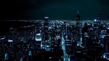 Blue Night City Wallpaper On