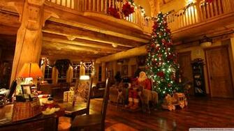 Lodge At Christmas Time 4k HD Desktop Wallpaper For Ultra