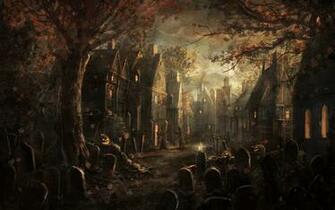 Halloween Graveyard Wallpaper