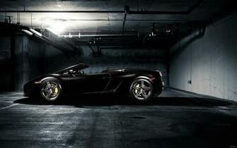Wallpaper Black Lamborghini Gallardo Sport Car