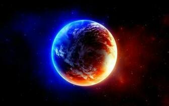 Outer Space Red Planets Earth Wallpaper