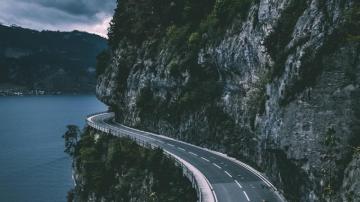 Mountain Road 4k Wallpaper Desktop Background