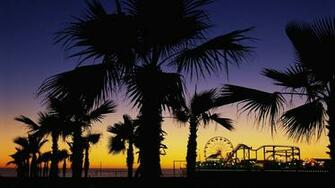 Sunset California Wallpaper Santa