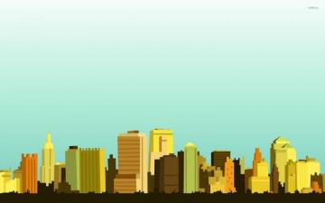 City Skyline Wallpaper Vector