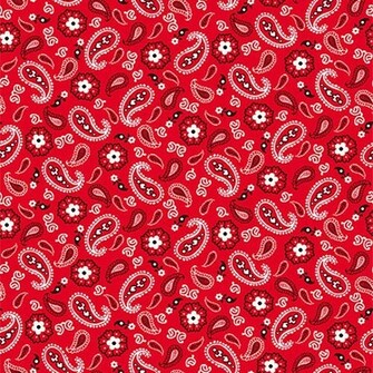 Red Paisley Bandana Background Buckaroo