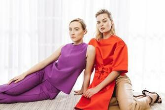 Margot Robbie And Saoirse Ronan Wallpaper HD Celebrities 4k