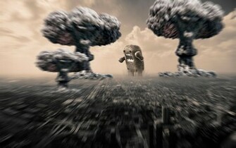 Monster In City Nuked Desktop And Mobile Wallpaper Wallippo