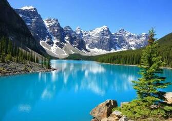 Moraine Lake And Faint Reflection HD Wallpaper