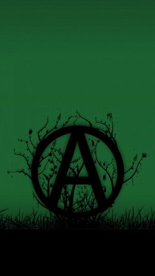 Green Anarchy Symbol iPhone Wallpaper