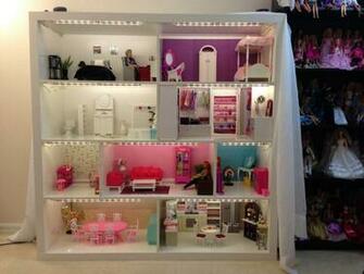 Barbie House From Expedit Shelves Now With Lighting Also We Put On A
