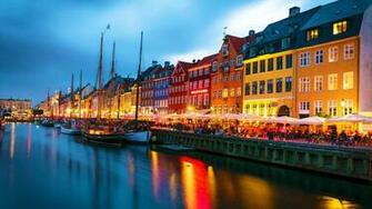 Most Beautiful Night Shot Of Nyhavn Copenhagen Denmark
