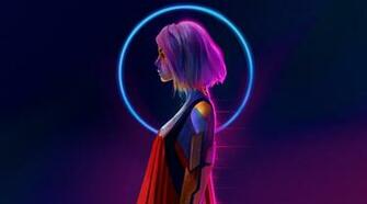 Pink Hair Cyborg Girl Wallpaper HD Artist 4k Image