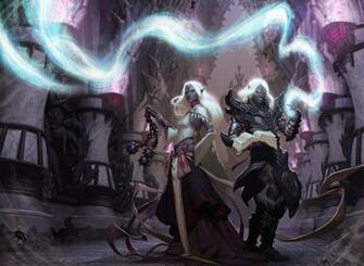 Wallpaper Art Dungeons And Dragons Drow Elves Girl Boy Magic