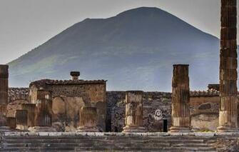 Wallpaper Mountain Italy Vesuvius Pompeii Excavations The