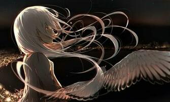 Wallpaper Anime Girl Crying Sky Lights Tears Bird Cityscape