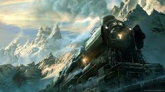 Blackberry iPad Epic Train Art Screensaver For Kindle3 And Dx