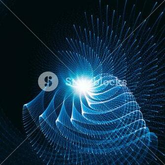 Abstract Glowing Curved Lines Background Rays Of Light Flowing In