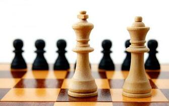 Wallpaper Chess King Queen Pieces