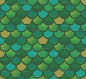 Mermaid Scales Wallpaper Fish In Green