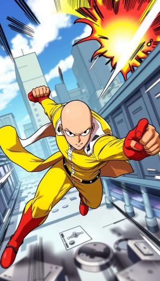 One Punch Man Phone Wallpaper