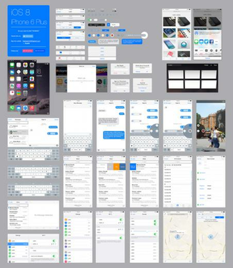 Ios iPhone Plus Ui Kit Psd Tinydesignr