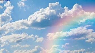 Rainbow In The Clouds Wallpaper