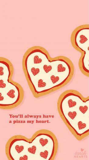 Heart Shaped Pizza February Calendar Wallpaper Sarah Hearts