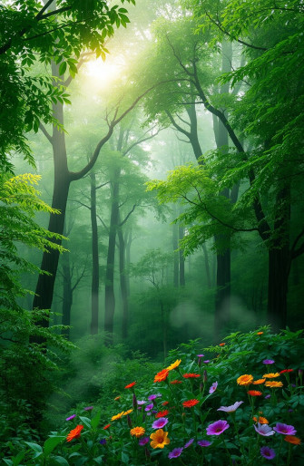 Rainy Forest Wallpaper