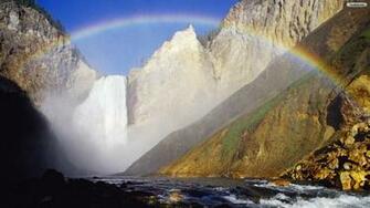 Waterfall Rainbow Wallpaper