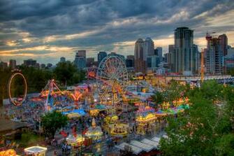 Of The Calgary Stampede With Skyline In